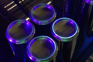 UV LED Technology verifying a complete UV bottom coating on aluminum cans