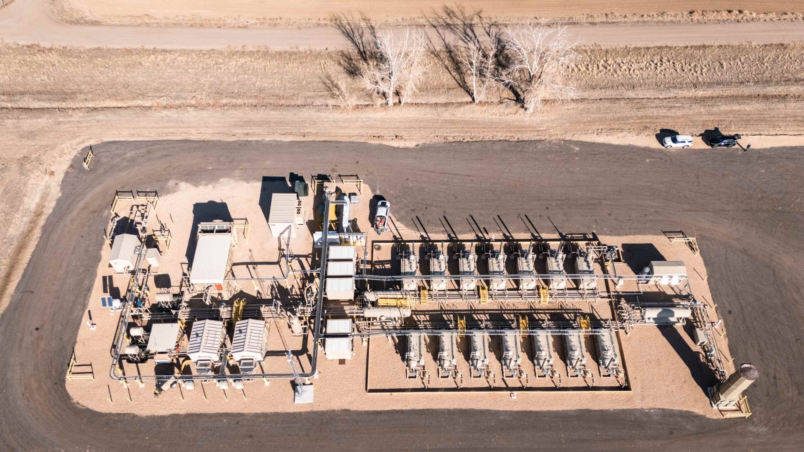 An overhead view of the Crowheart energy facility in Colorado.